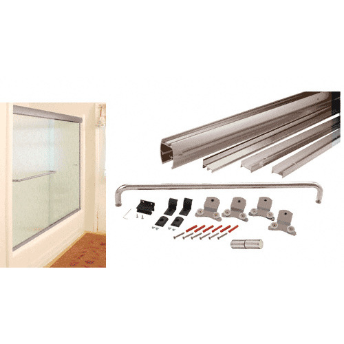 Brushed Nickel 60" x 80" Cottage DK Series Sliding Shower Door Kit with Metal Jambs for 3/8" Glass NO GLASS INCLUDED