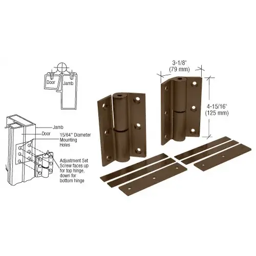 CRL DL1099DU Bronze Anodized Universal Storefront Door Hinge