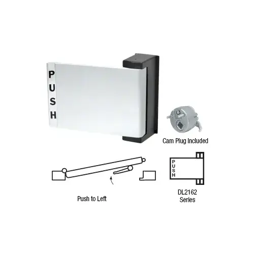 Chrome Universal Push-Pull Paddle Handle - Push to Left