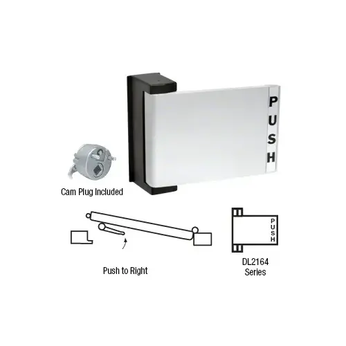 Aluminum Universal Push-Pull Paddle Handle - Push to Right