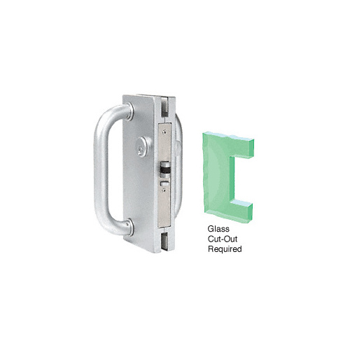 Satin Anodized 4" x 10" LH/RHR Center Lock with Deadlatch