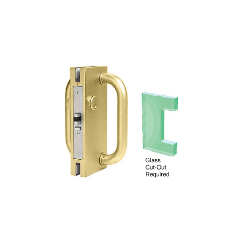 Polished Brass 4" x 10" RH/LHR Center Lock with Deadlatch