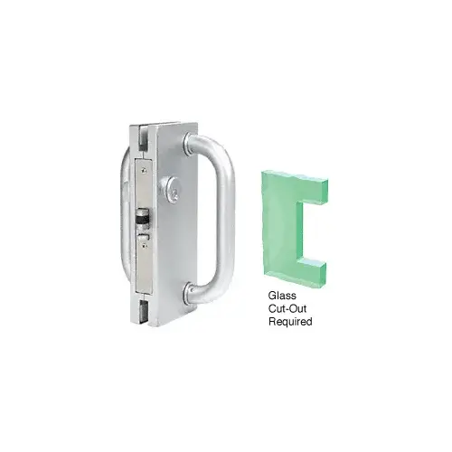 Satin Anodized 4" x 10" RH/LHR Center Lock with Deadlatch