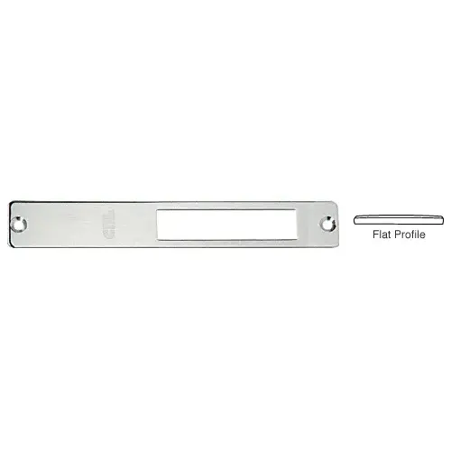 Brushed Stainless Strike Faceplate for Use With DH410 and DT410 Series Center Locks