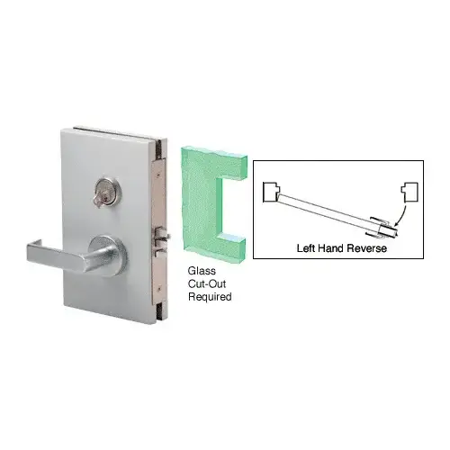 Satin Anodized 6" x 10" LHR Center Lock With Deadlatch in Class Room Function