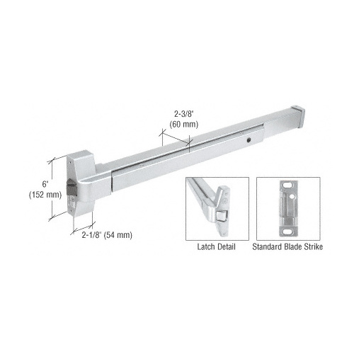 CRL DL950A Satin Anodized Touch Bar Rim Panic Exit Device