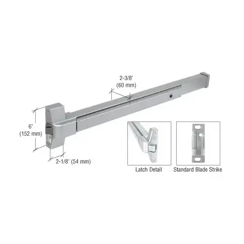 Satin Stainless Steel Touch Bar Rim Panic Exit Device