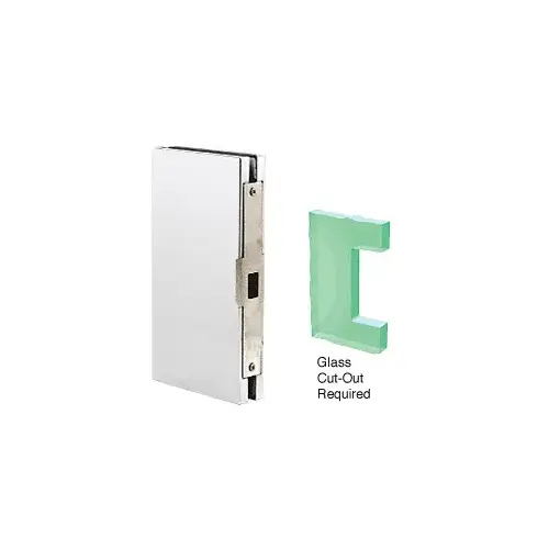 Satin Anodized 4" x 10" Center Lock Glass Keeper