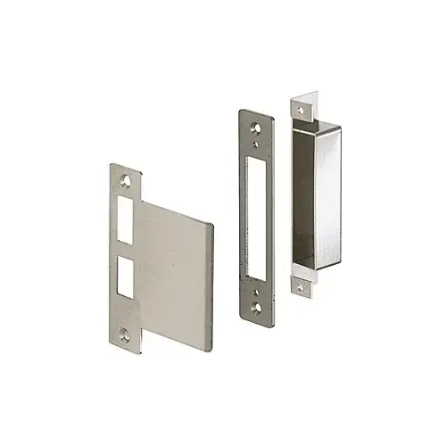 Right Hand Strike for 6" x 10" Entrance Center Locks and 6" Jamb Brushed Stainless Steel