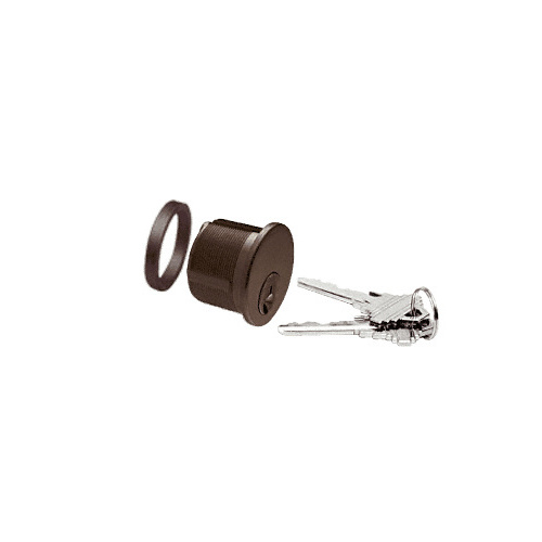 CRL DRA50DU Dark Bronze Keyed Cylinder for Center Lock with Deadlatch