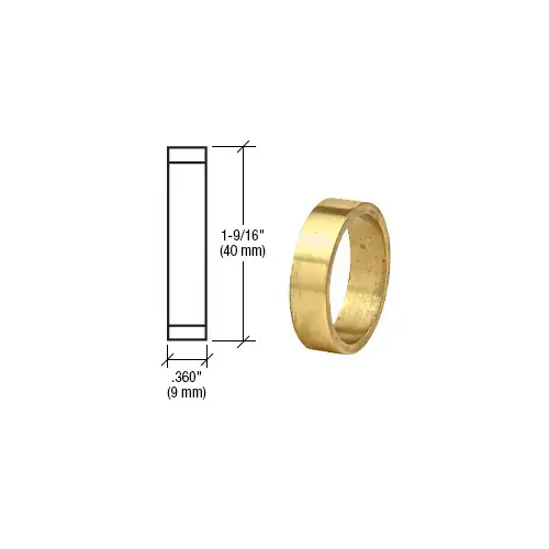 Polished Brass .360" Straight Cylinder Ring