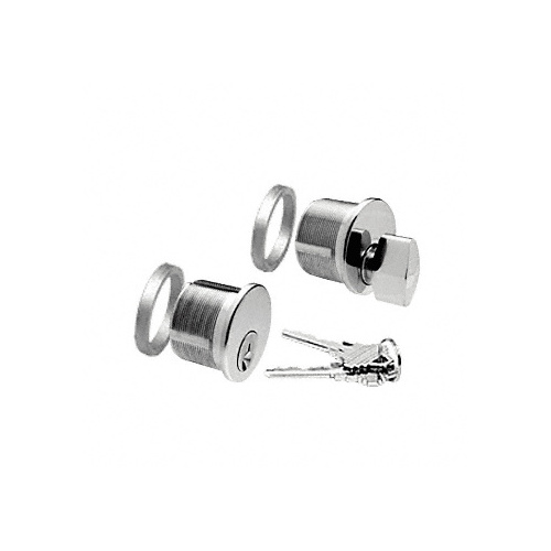 Polished Stainless Keyed DRA Cylinder/Thumbturn Combo