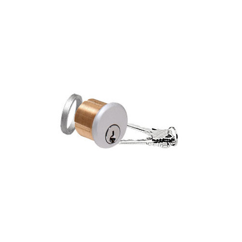 Satin Anodized Keyed Cylinder for Center Lock with Deadlatch