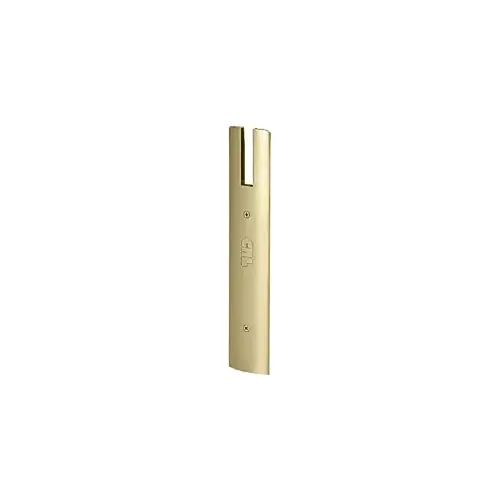 CRL DREC10SPB34 Polished Brass End Cap for 10" Square 3/4" Glass Wedge-Lock Door Rail