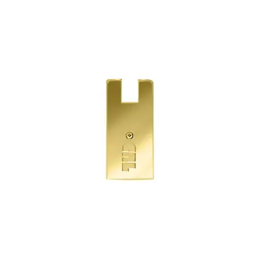 CRL DREC4SPB Polished Brass End Cap for 4" Square Wedge-Lock  Door Rail