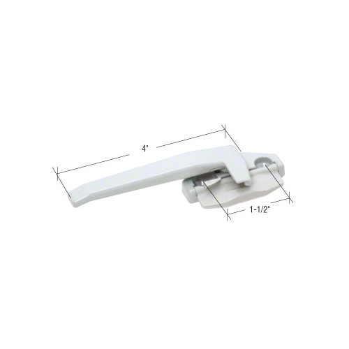 CRL DS325W White Left Hand Cam Handle with 1-1/2" Screw Holes