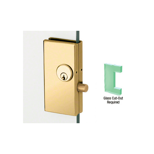 CRL DT36PB Polished Brass 2-3/4" x 5-5/8" Deadthrow Low Profile Center Lock