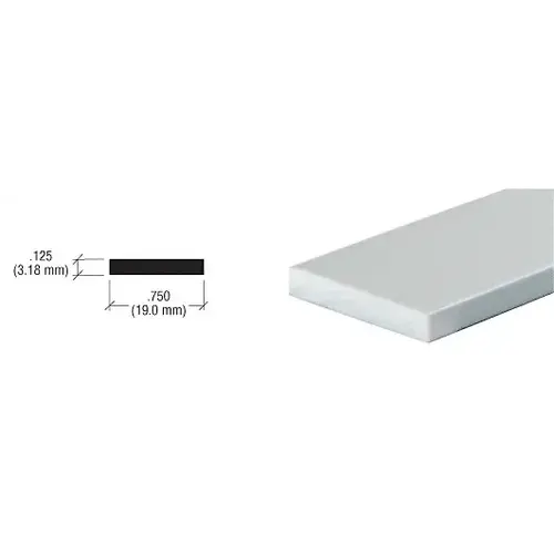 Satin Anodized 3/4" x 1/8" Aluminum Flat Bar Extrusion  12" Stock Length - pack of 25