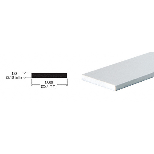 Satin Anodized 1" Aluminum Flat Bar Extrusion 144" Stock Length
