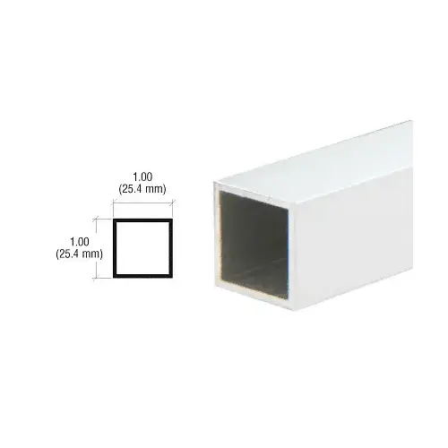 Brite Anodized 1" Square Tube Extrusion  36" Stock Length - pack of 4