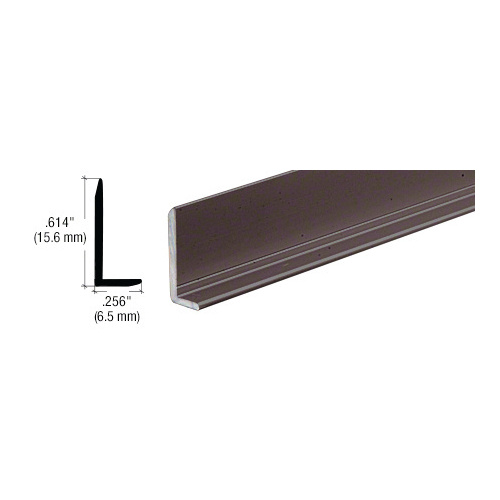 Bronze Electro-Static Paint 1/4" Aluminum L-Bar Extrusion  12" Stock Length - pack of 50