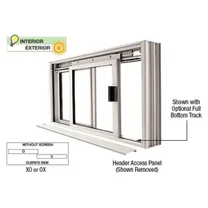CRL DW1800A Satin Anodized DW Series Manual Deluxe Sliding Service Window OX or XO without Screen