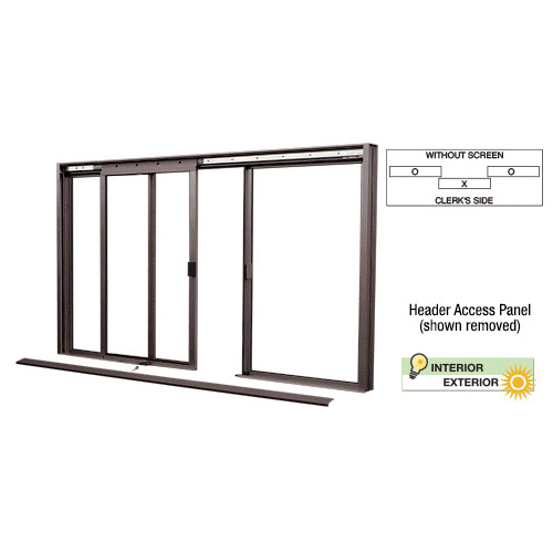 Duranodic Bronze DW Series Manual Deluxe Sliding Service Window OXO without Screen