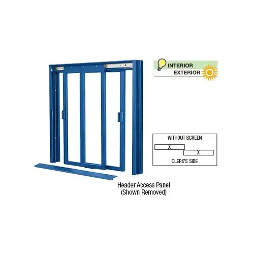 CRL DW4200K Custom KYNAR Paint DW Series Two Panel Manual Deluxe Sliding Service Window XX Without Screen