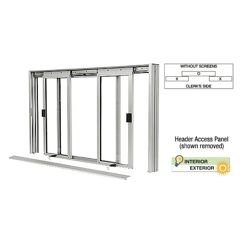 Satin Anodized DW Series Manual Deluxe Sliding Service Window XOX Without Screen