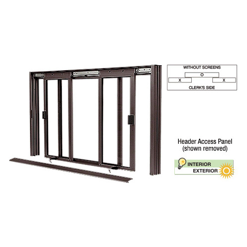 Duranodic Bronze DW Series Manual Deluxe Sliding Service Window XOX Without Screen