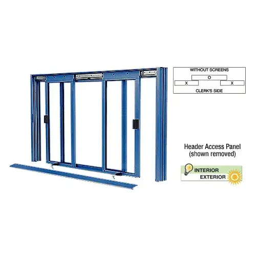 Custom Color Powder Painted DW Series Manual Deluxe Sliding Service Window XOX Without Screen