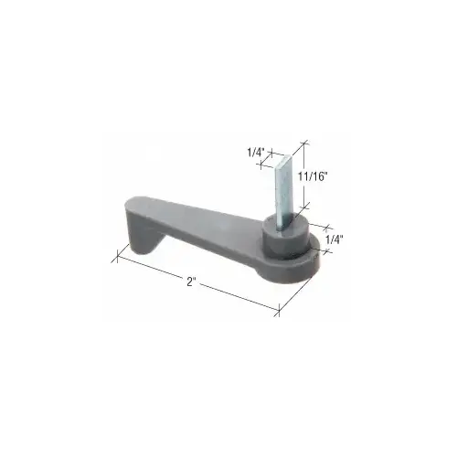 2" Latch Lever with 11/16" Spindle Gray