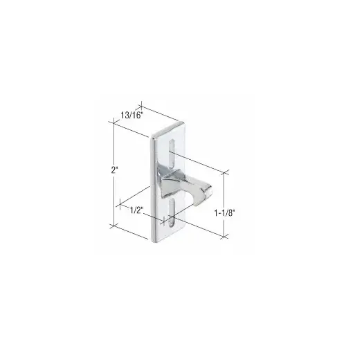 CRL E2084 13/16" Wide Chrome Lock Keeper with 1-1/8" Screw Hole for Miller Industry