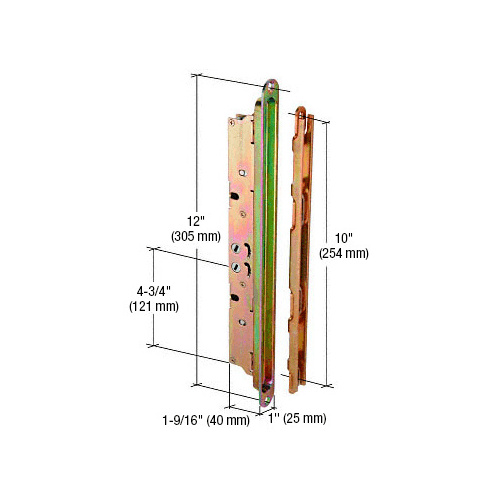 12" 2-Point Mortise Lock