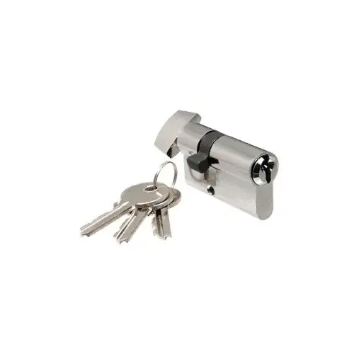 Brushed Stainless Keyed Cylinder Lock with Thumbturn