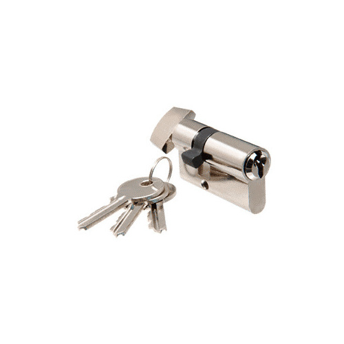 Polished Stainless Keyed Cylinder Lock with Thumbturn