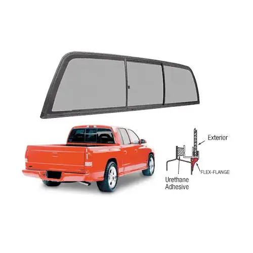 CRL ECT410S "Perfect Fit" Three-Panel Tri-Vent with Solar Glass for 1997+ Dodge Dakota