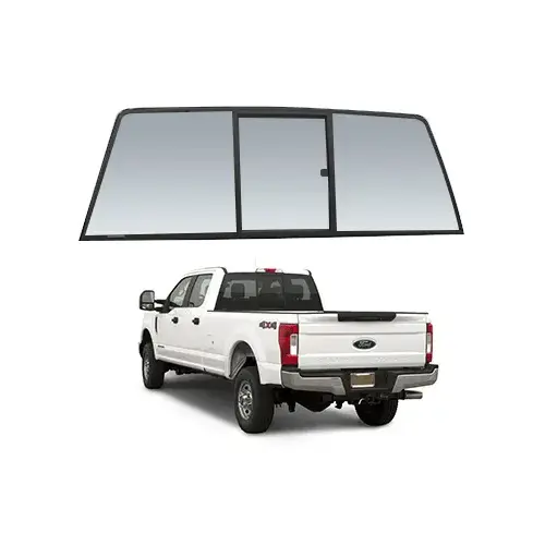 Tri-Vent Three Panel Manual Rear Slider for 2017 Ford Super-Duty F250/F350/F450/F550