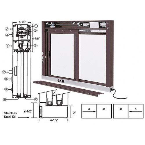 CRL EDW1803DU Dark Bronze Custom Size All Electric Fully Automatic