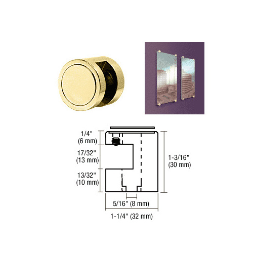 CRL EG12BR Brass Edge Grip for 1/2" Material