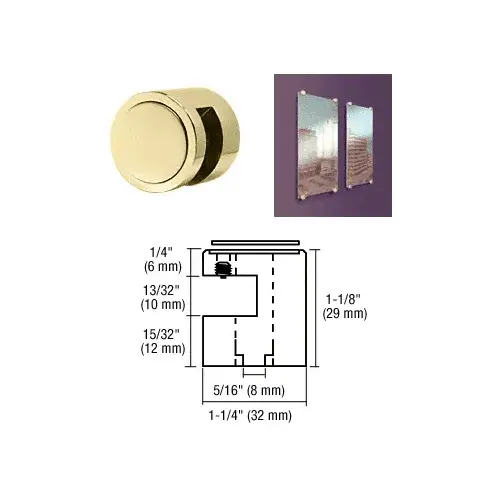 CRL EG38BR Brass Edge Grip for 3/8" Material