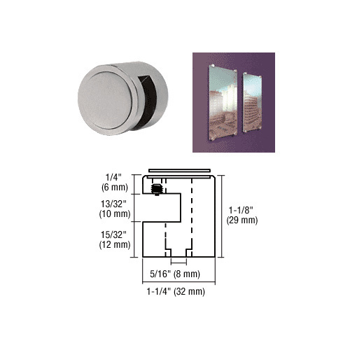 CRL EG38BS 316 Brushed Stainless Edge Grip for 3/8" Material