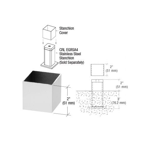 CRL EGRSC2M Mill Aluminum EGR Stanchion Cover