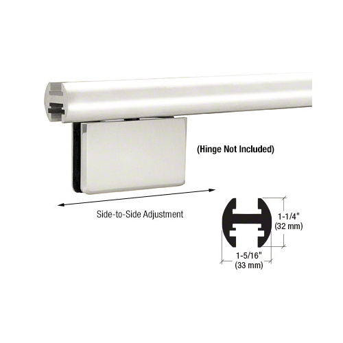 Brite Anodized 144" EZ-Adjust Shower Door Header Kit