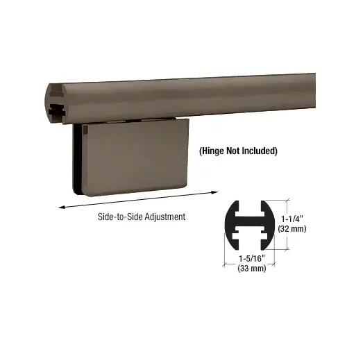 CRL EHK980RB Oil Rubbed Bronze 95" EZ-Adjust Shower Door Header Kit, Hinge Not Included
