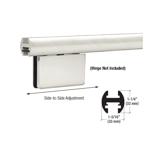 CRL EHK98A Satin Anodized 95" EZ-Adjust Shower Door Header Kit