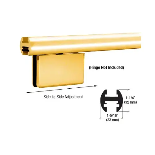 CRL EHK98BGA Brite Gold Anodized 95" EZ-Adjust Shower Door Header Kit, Hinge Not Included