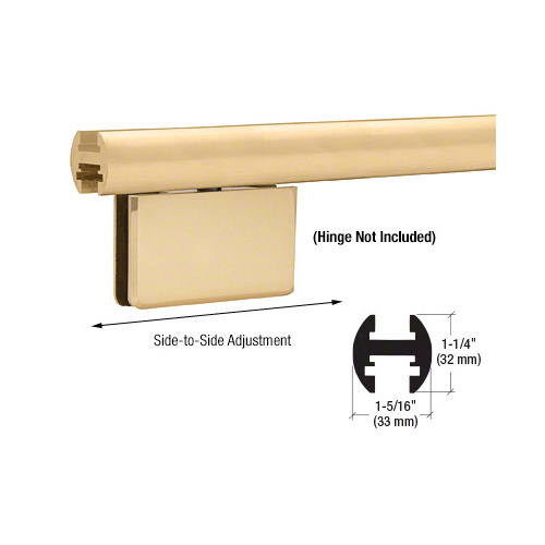 CRL EHK98SB Satin Brass 95" EZ-Adjust Shower Door Header Kit