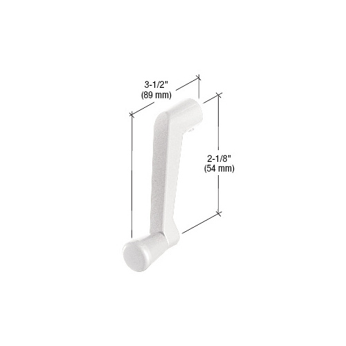 White Window Operator Handle with 11/32" Spline Size