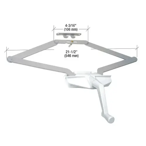 CRL EP23010 White 21-1/2" Roto-Gear Awning Window Operator